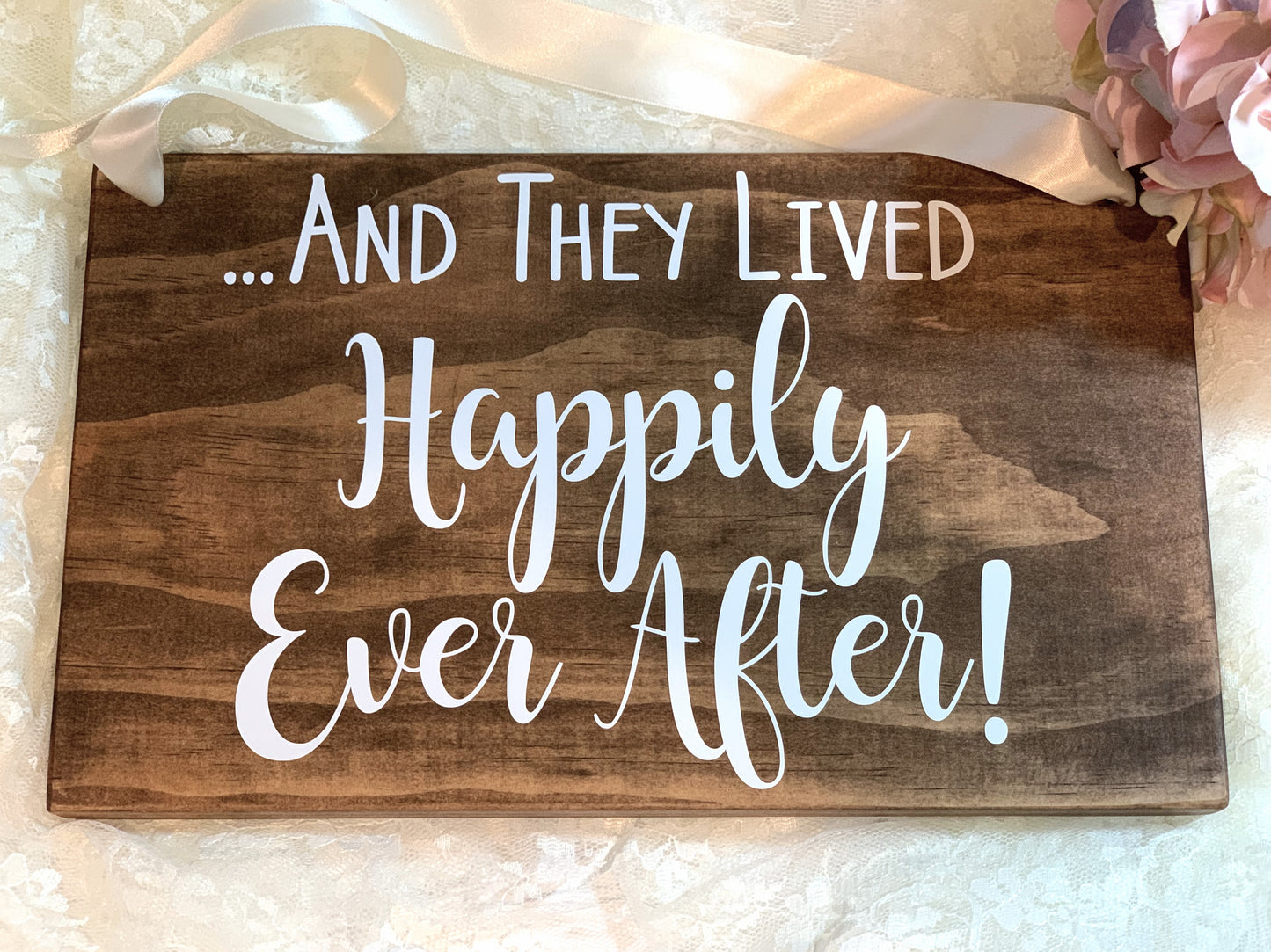 And They Lived Happily Ever After Wedding Ring Bearer Ceremony Sign